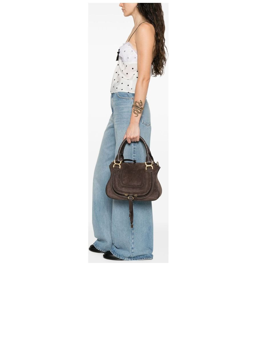 Small Marcie Bag in Suede Leather - 4