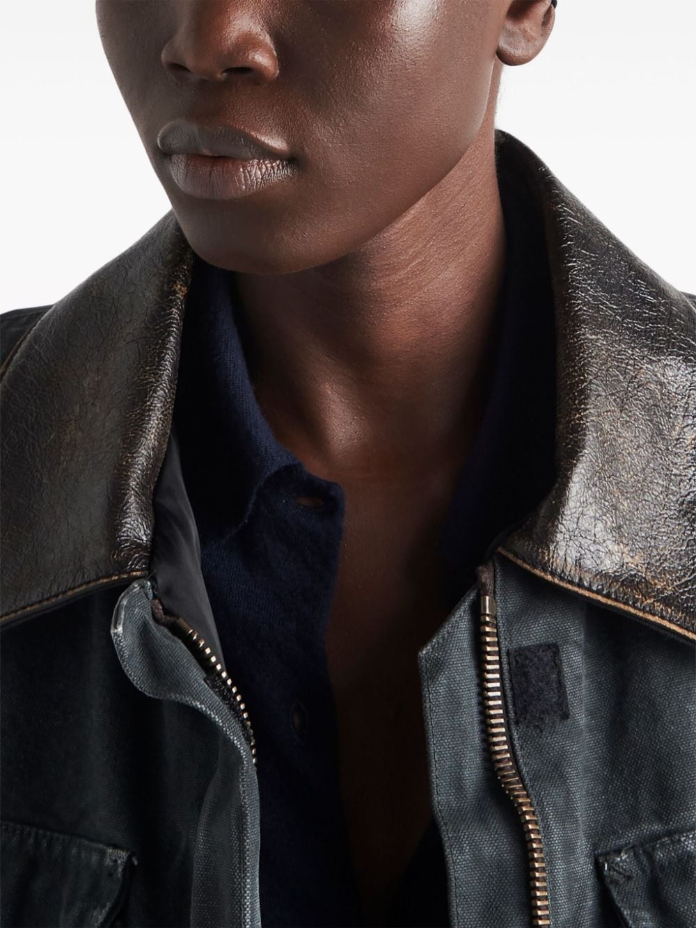 ripped canvas jacket - 4