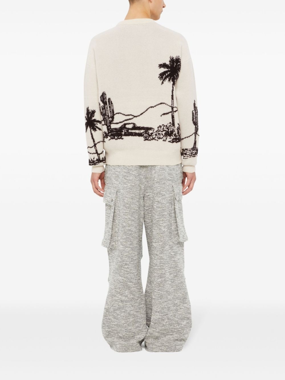 desert print-knitted jumper - 5