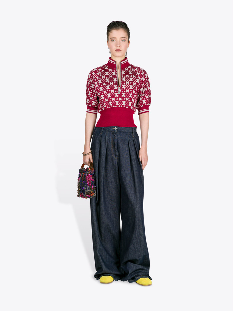 Dries Van Noten RIBBED JACQUARD SWEATER outlook