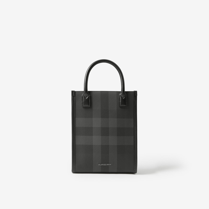 Charcoal Check and Leather Mini Denny Bag 1