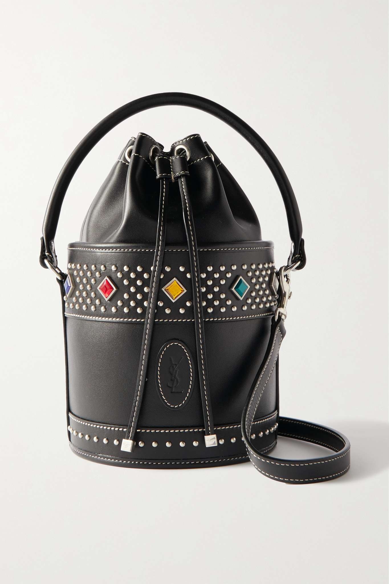 Bahia studded leather bucket bag - 1