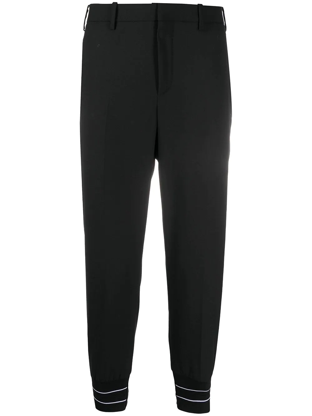 Travel rib-cuff slim-fit trousers - 1