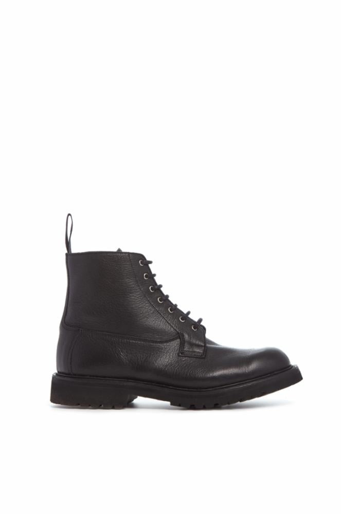 Camilla Derby Boot in Black Leather - 1
