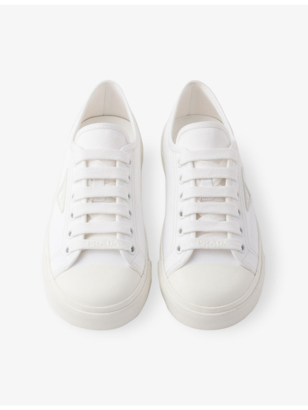 Logo-Plaque Cotton-Gabardine Low-Top Trainers - 2