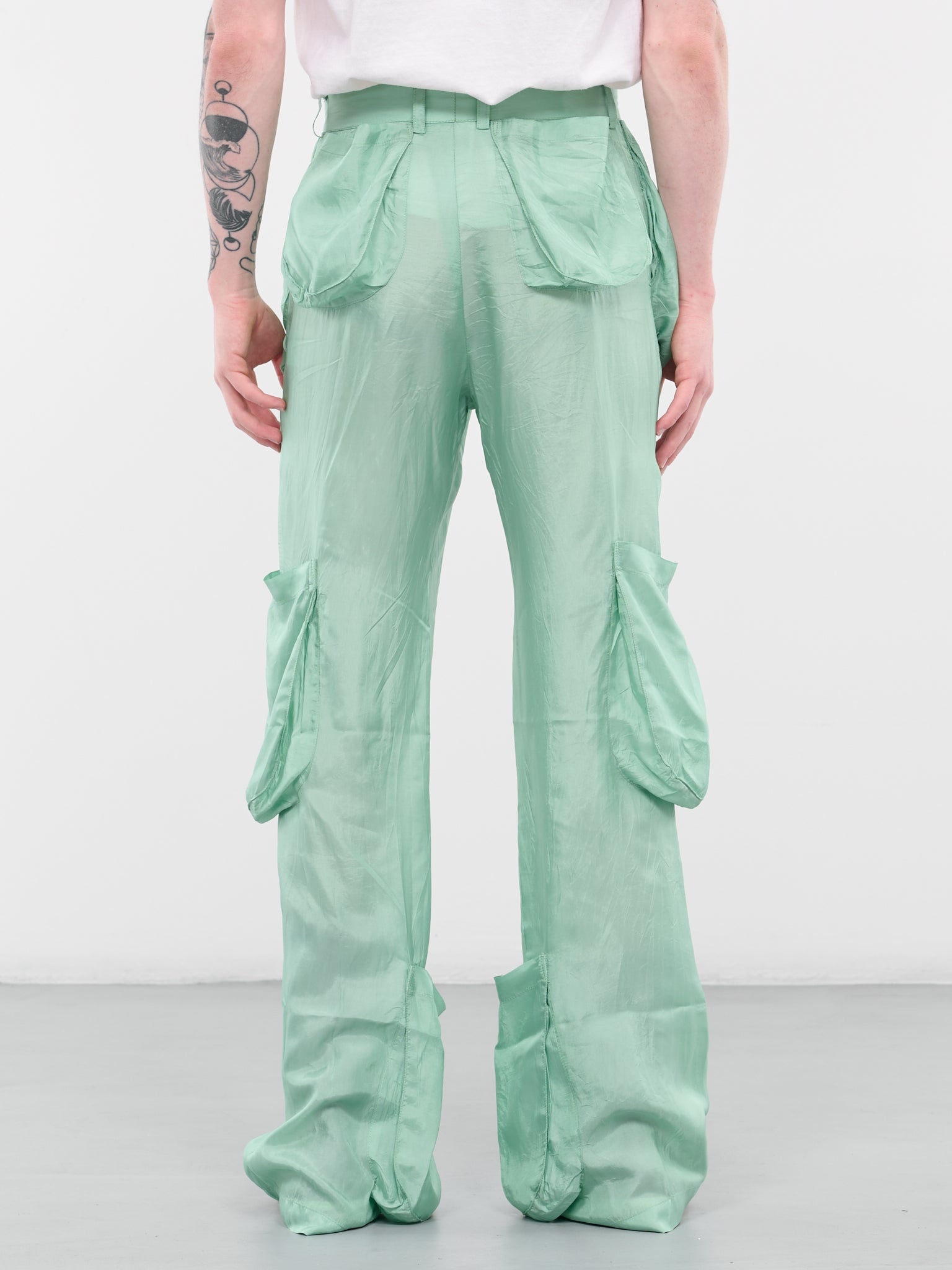 3D Satin Trousers - 3