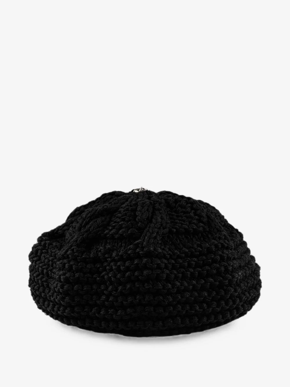 cable-knit button-detail beret - 1