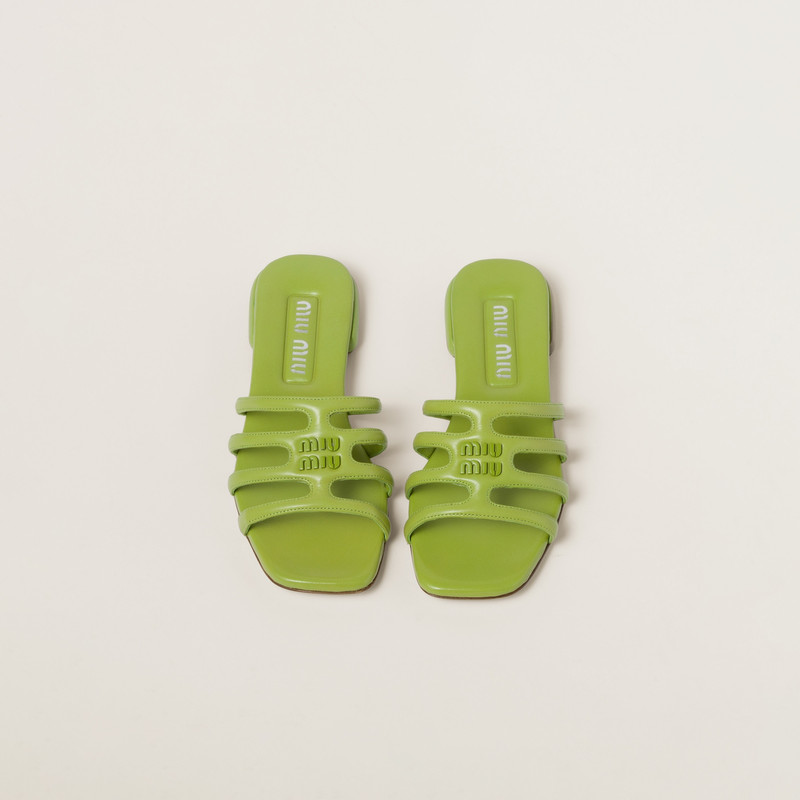 Miu Miu Padded leather sandals outlook