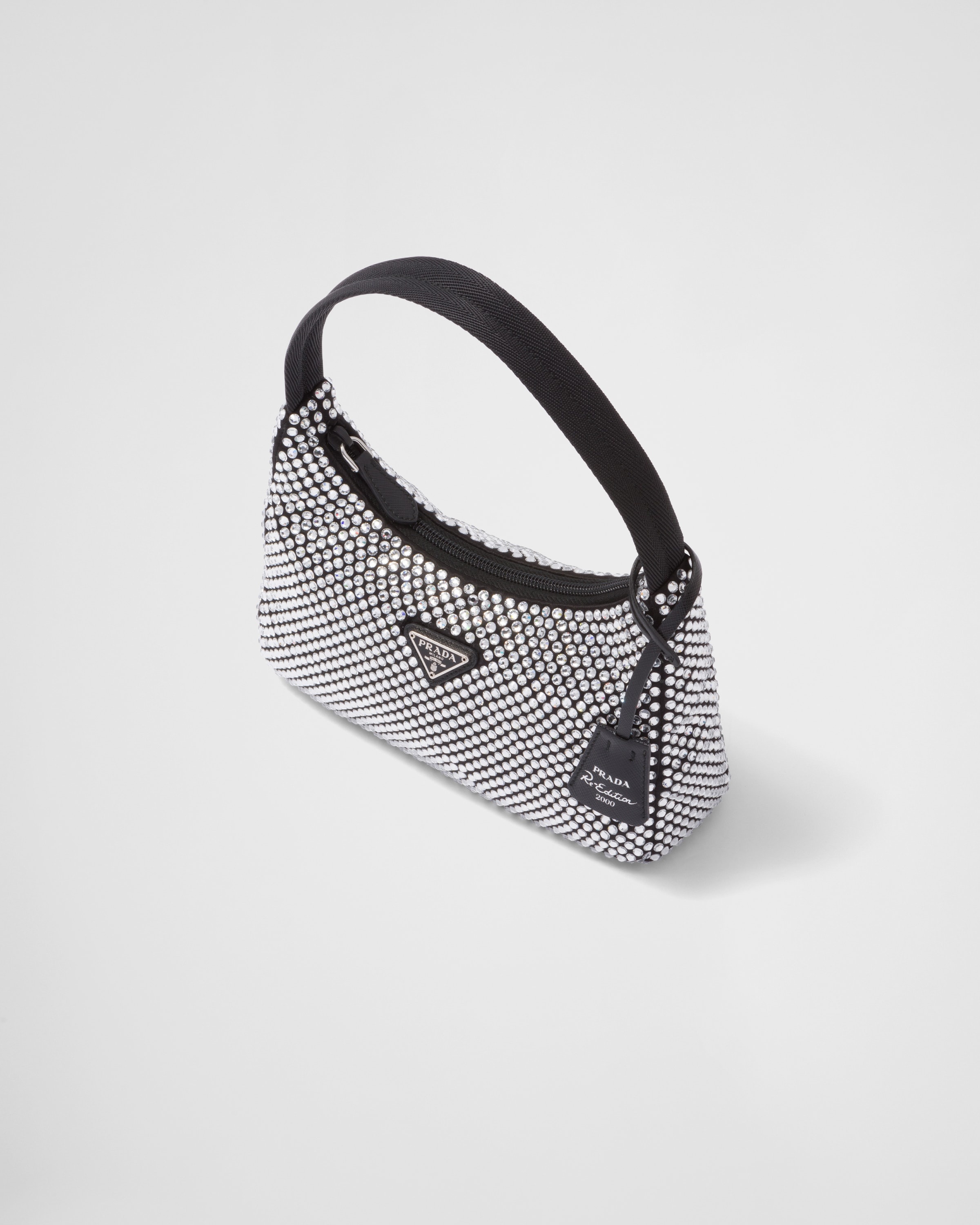 Satin mini-bag with crystals - 3