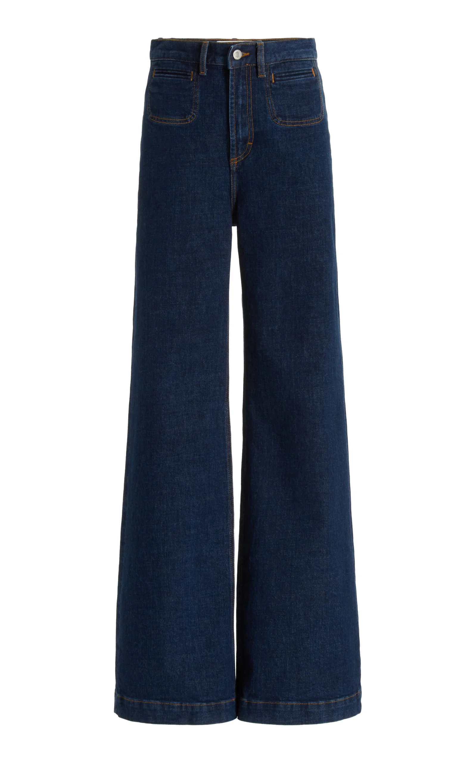 Roma Stretch High-Rise Flared-Leg Jeans dark wash - 1