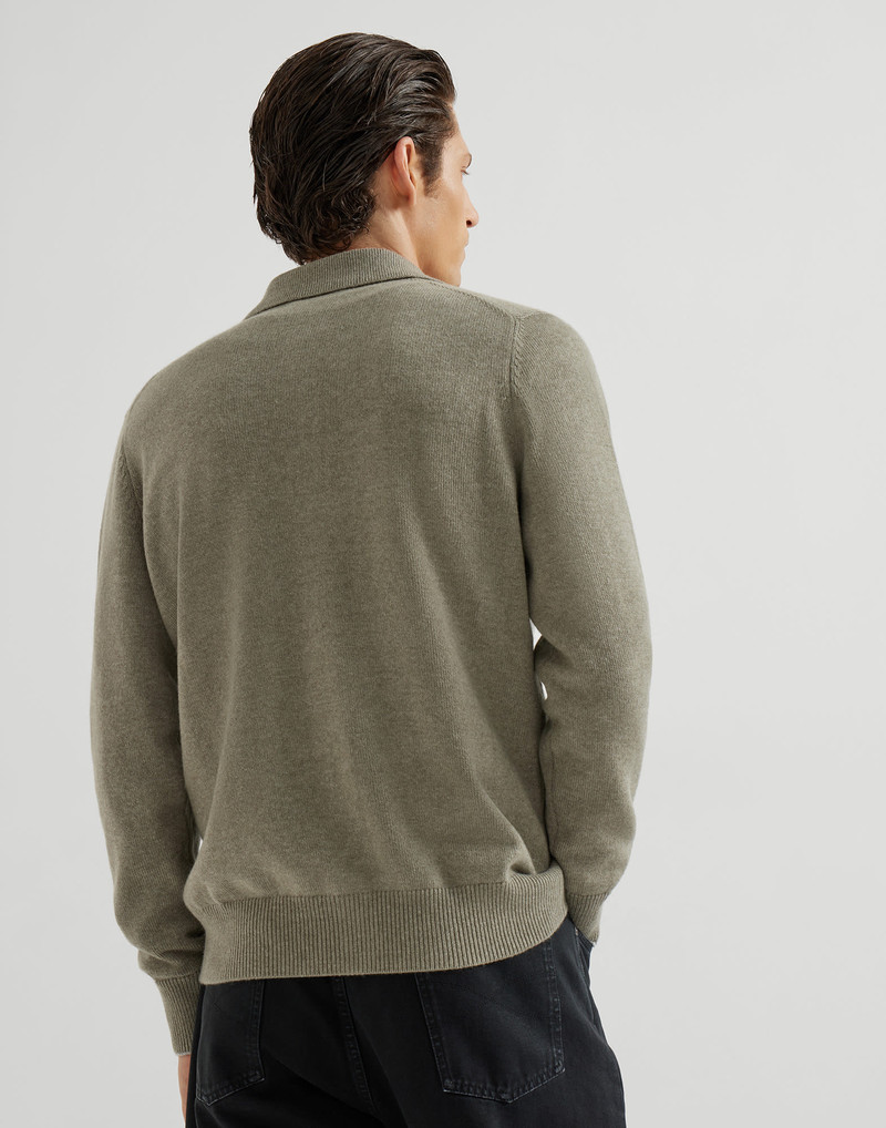 Brunello Cucinelli Cashmere shirt-style cardigan with chest pockets outlook