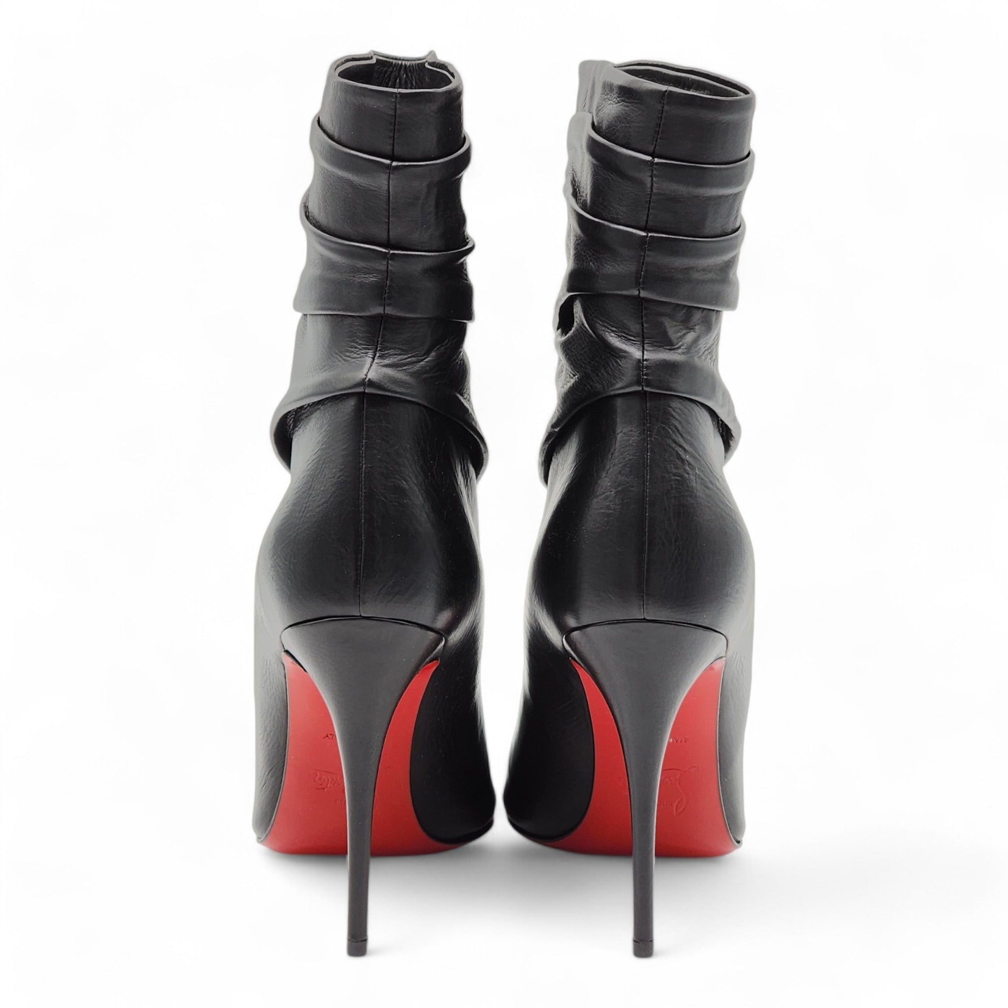 Christian Louboutin Ishtar 100mm Stiletto Boots - Leather - Black - 4