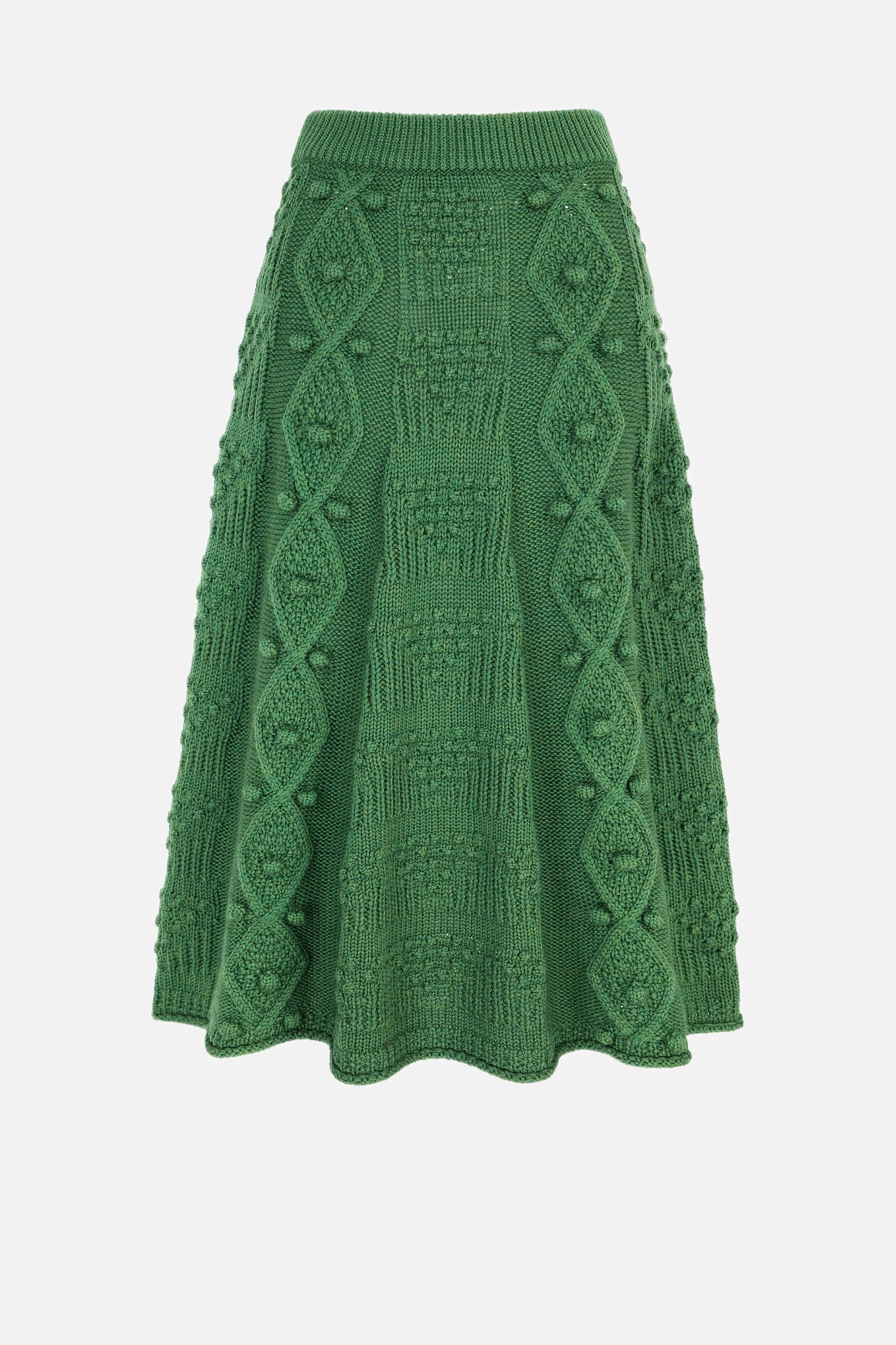 Koda Skirt in Forest Green Cashfeel Melange - 1
