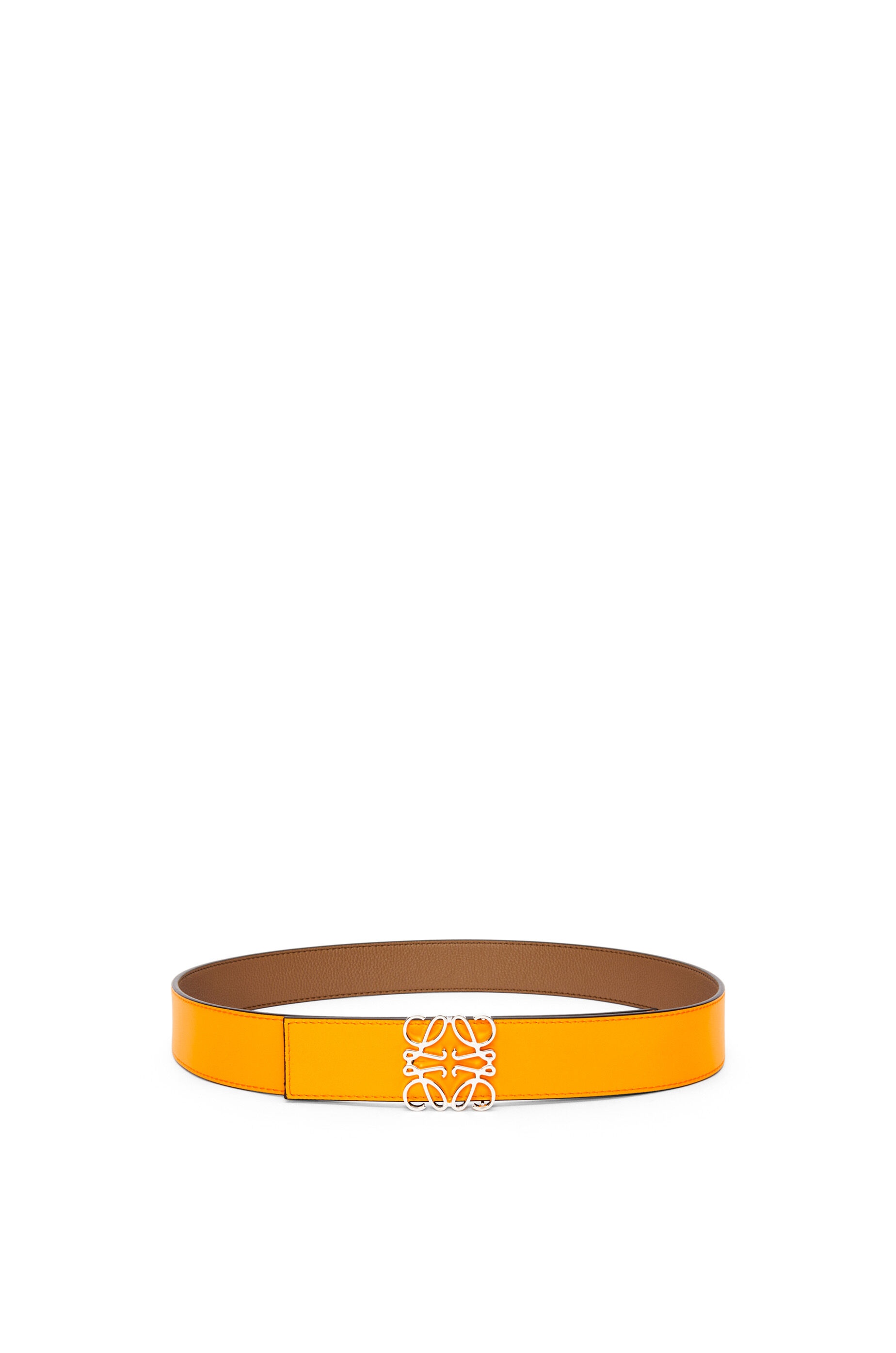 Reversible Anagram belt in soft grained calfskin and smooth calfskin - 2