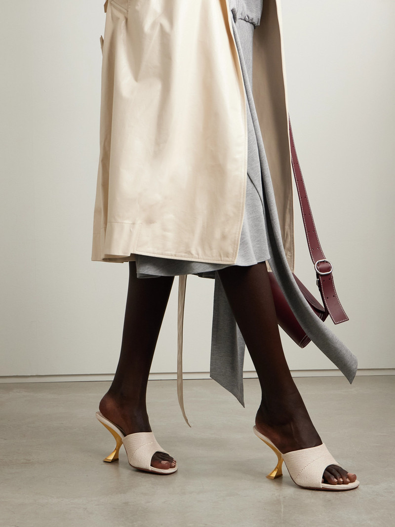 Amina Muaddi Taylor Canvas Mules outlook