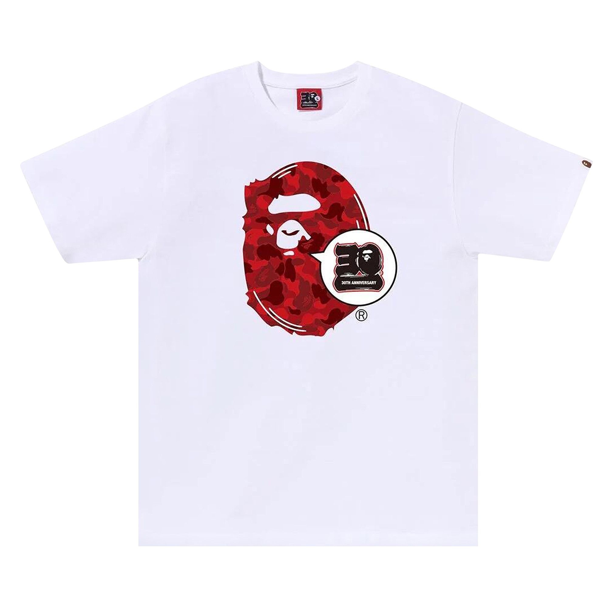 BAPE Store Rakuten Fashion 30th Anniversary Ape Head Tee Set 'White' - 1