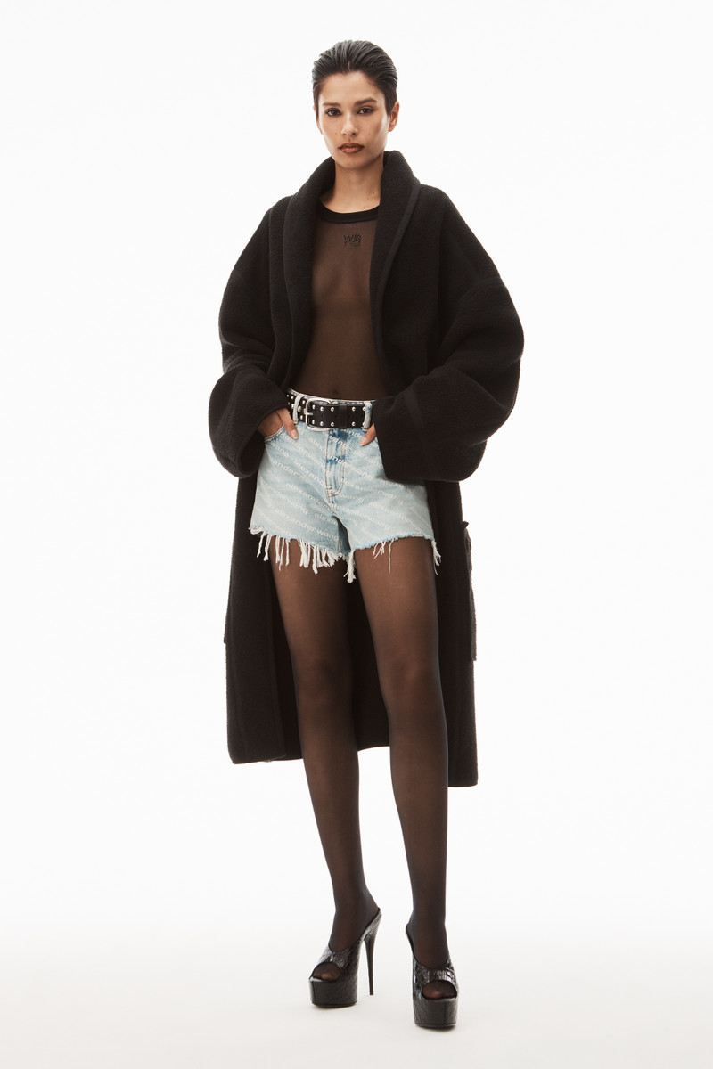 Alexander Wang BITE LOGO SHORT IN PEBBLE BLEACH outlook