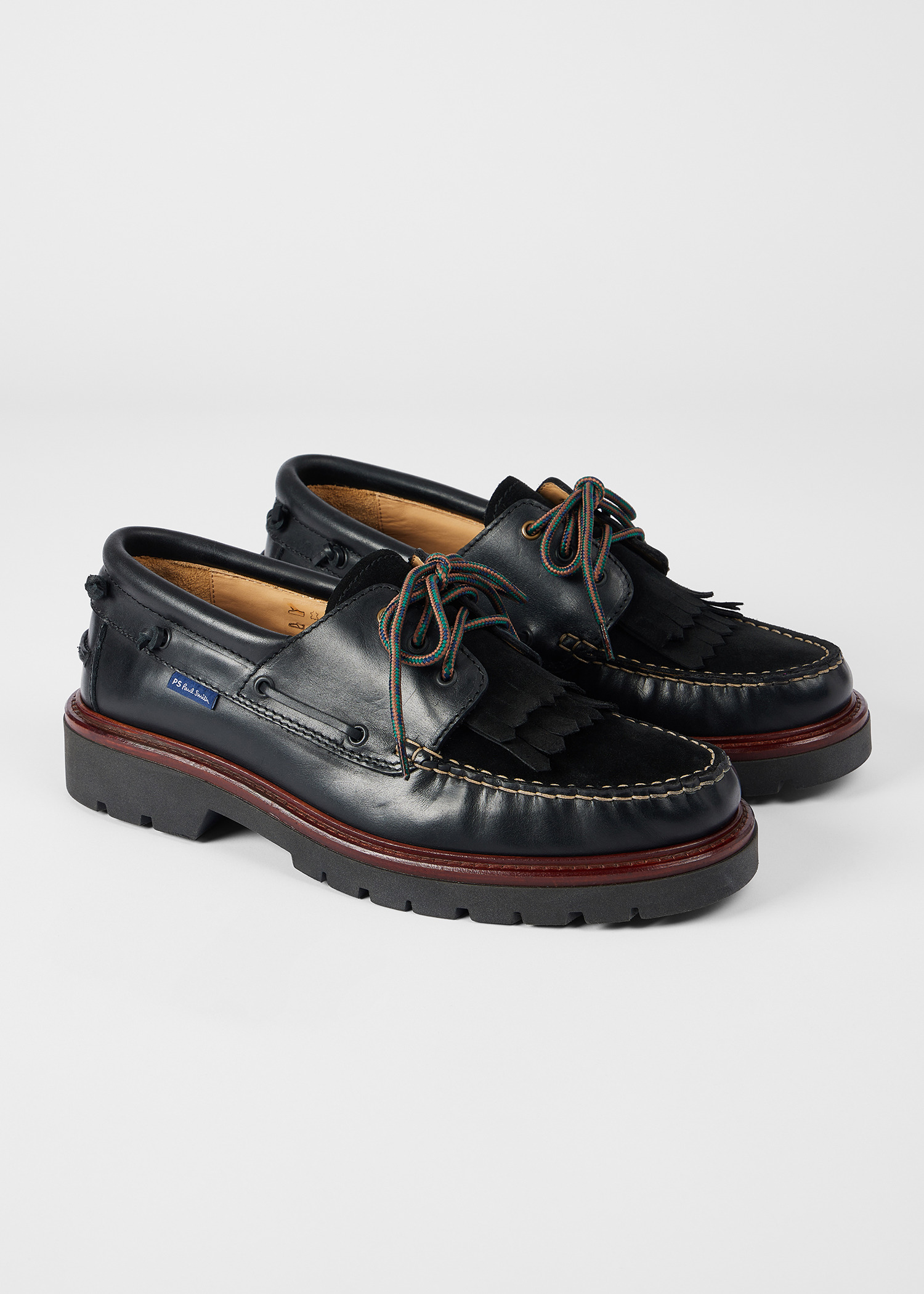 Black 'Rowan' Boat Shoes - 4