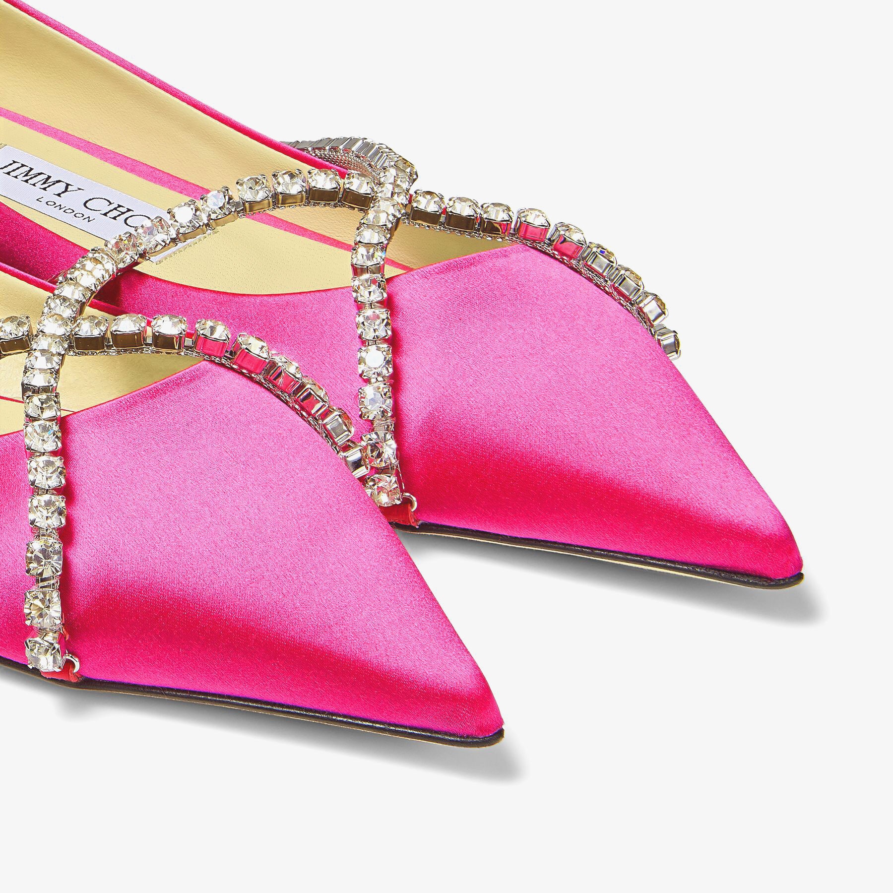 Genevi Flat
Fuchsia Satin Pointed-Toe Flats with Crystal Honey Chain - 4
