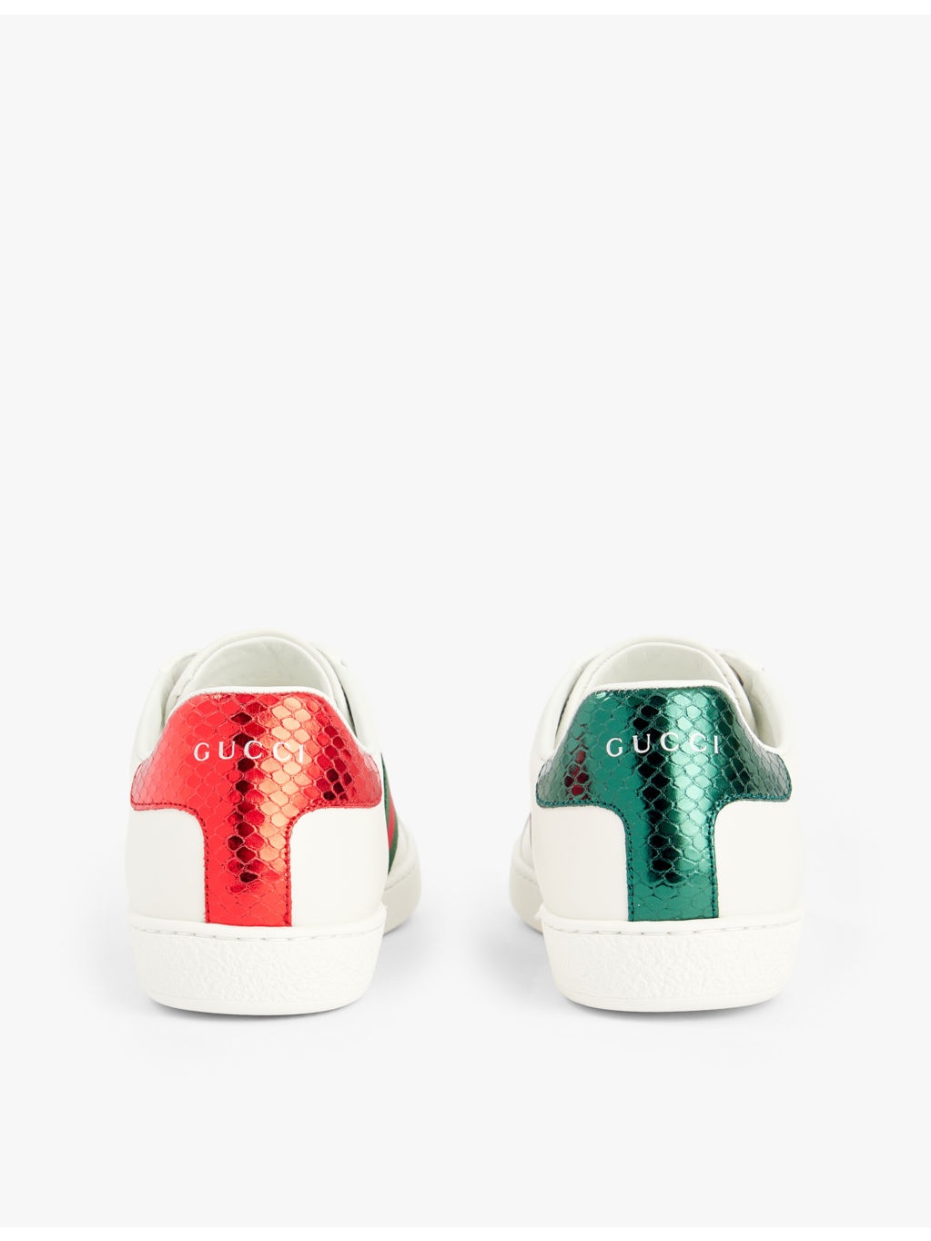 Ace bee-embroidered leather low-top trainers - 4
