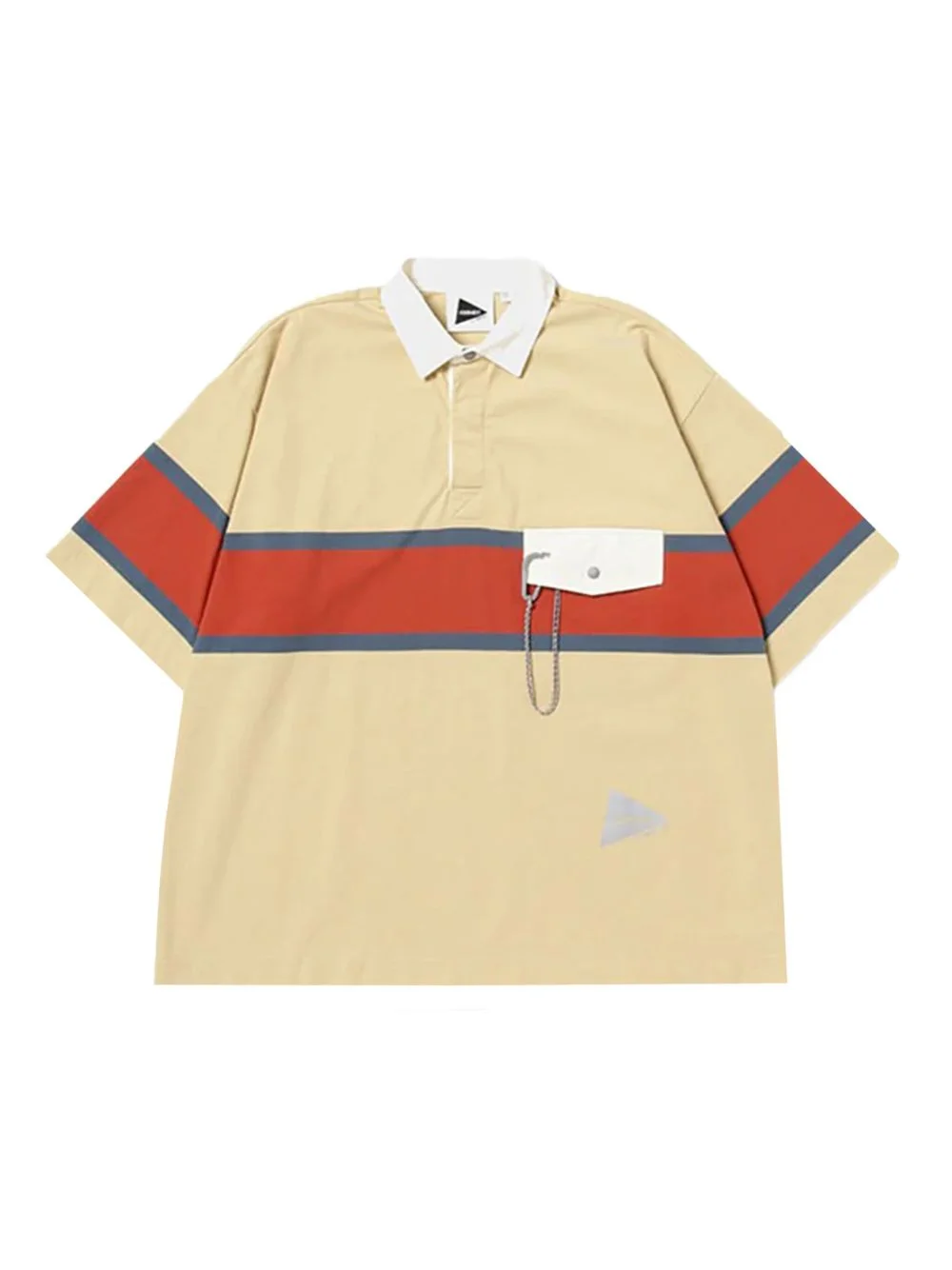 striped rugby polo shirt - 1