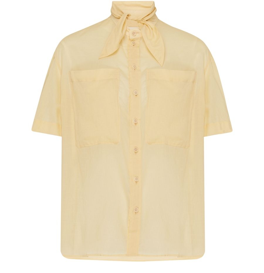 【関税込み】LEMAIRE イエロー Foulard Tシャツ Foulard cotton jersey T-shirt in yellow - Lemaire | Mytheresa