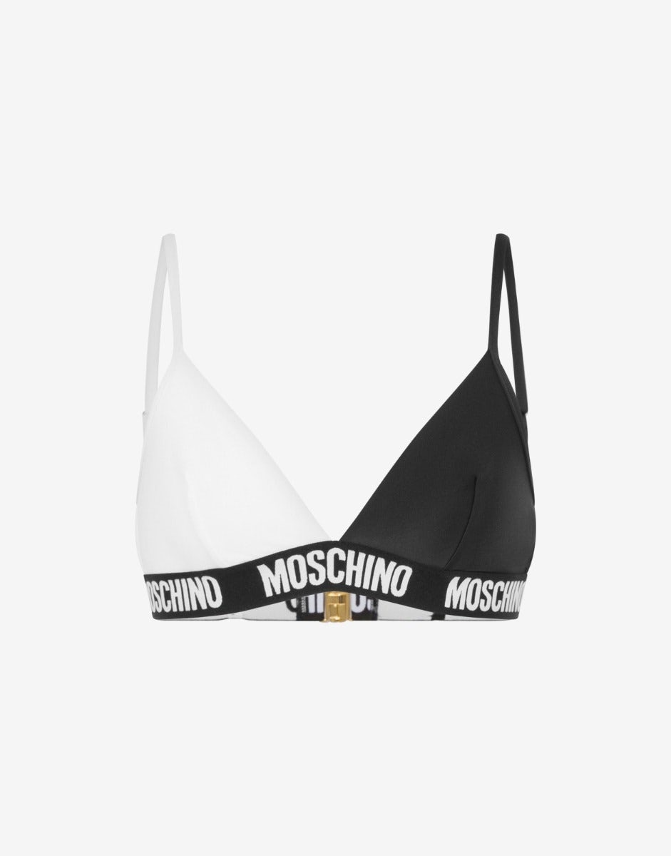 LOGO BAND TWO-TONE BIKINI TOP - 6