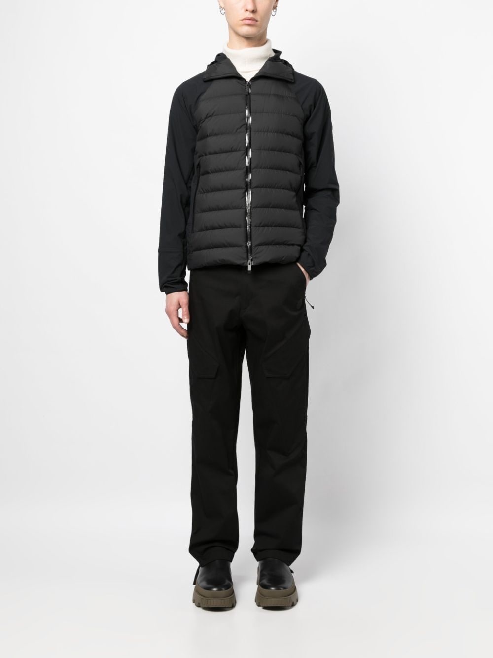 logo-patch straight-leg trousers - 2