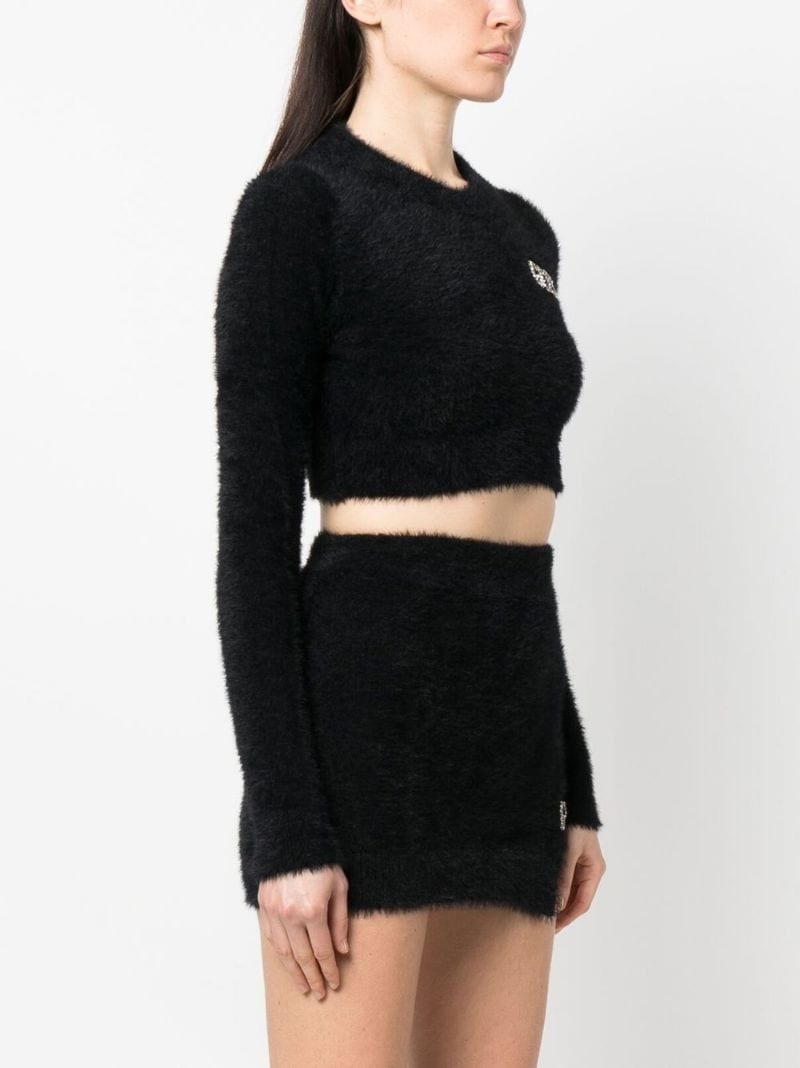 crystal-logo cropped jumper - 3