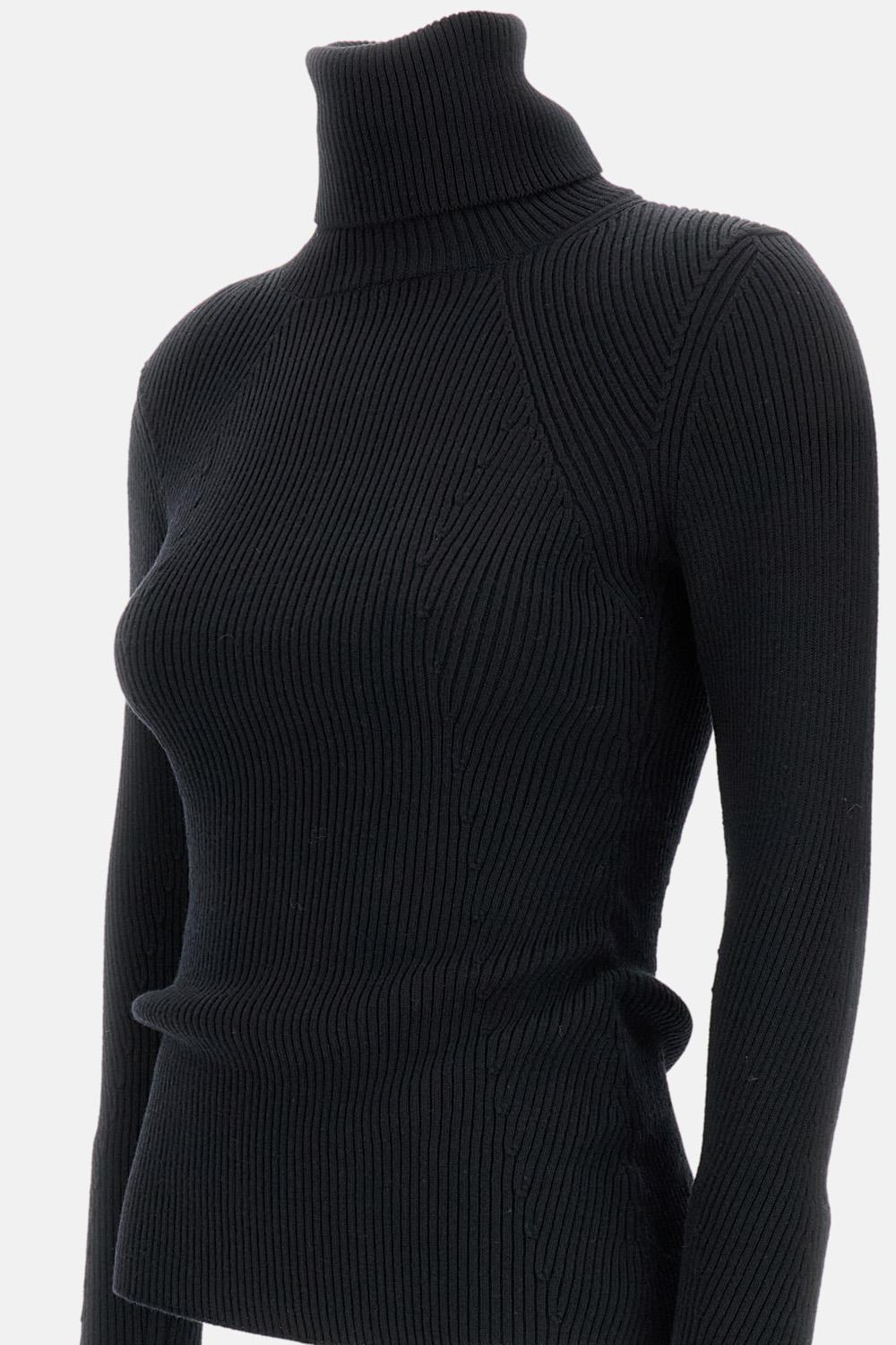 Ribbed Turtleneck Sweater - 5