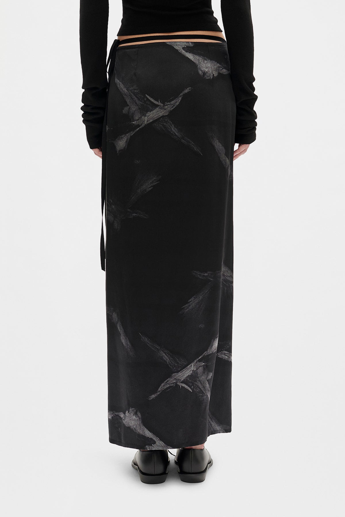 Oku Printed Long Wrap Skirt - 3