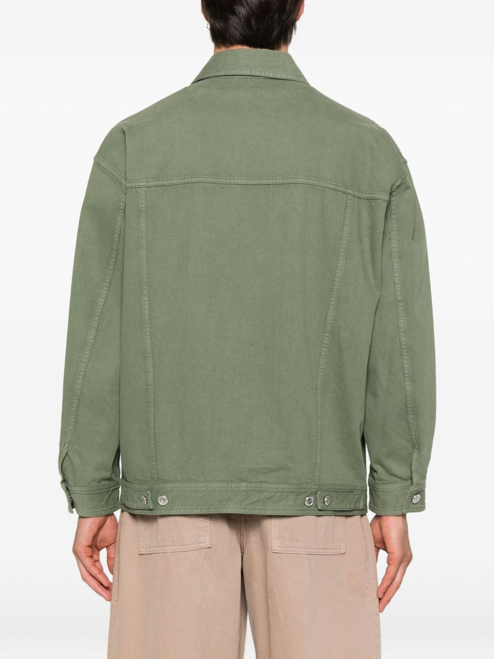 button-fastening flap-pocket jacket - 4