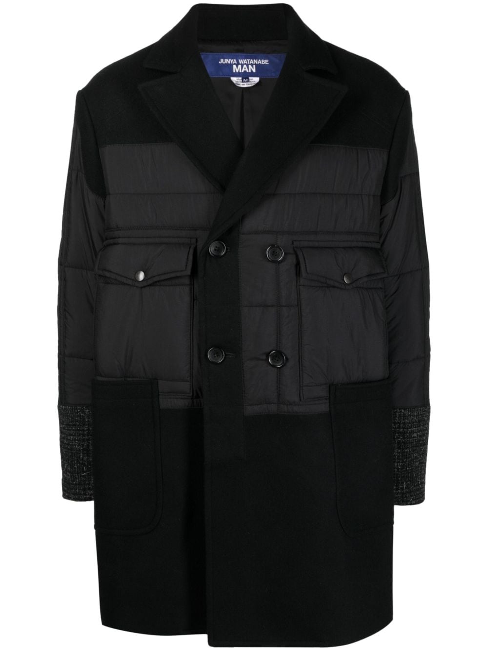 panelled padded coat - 1