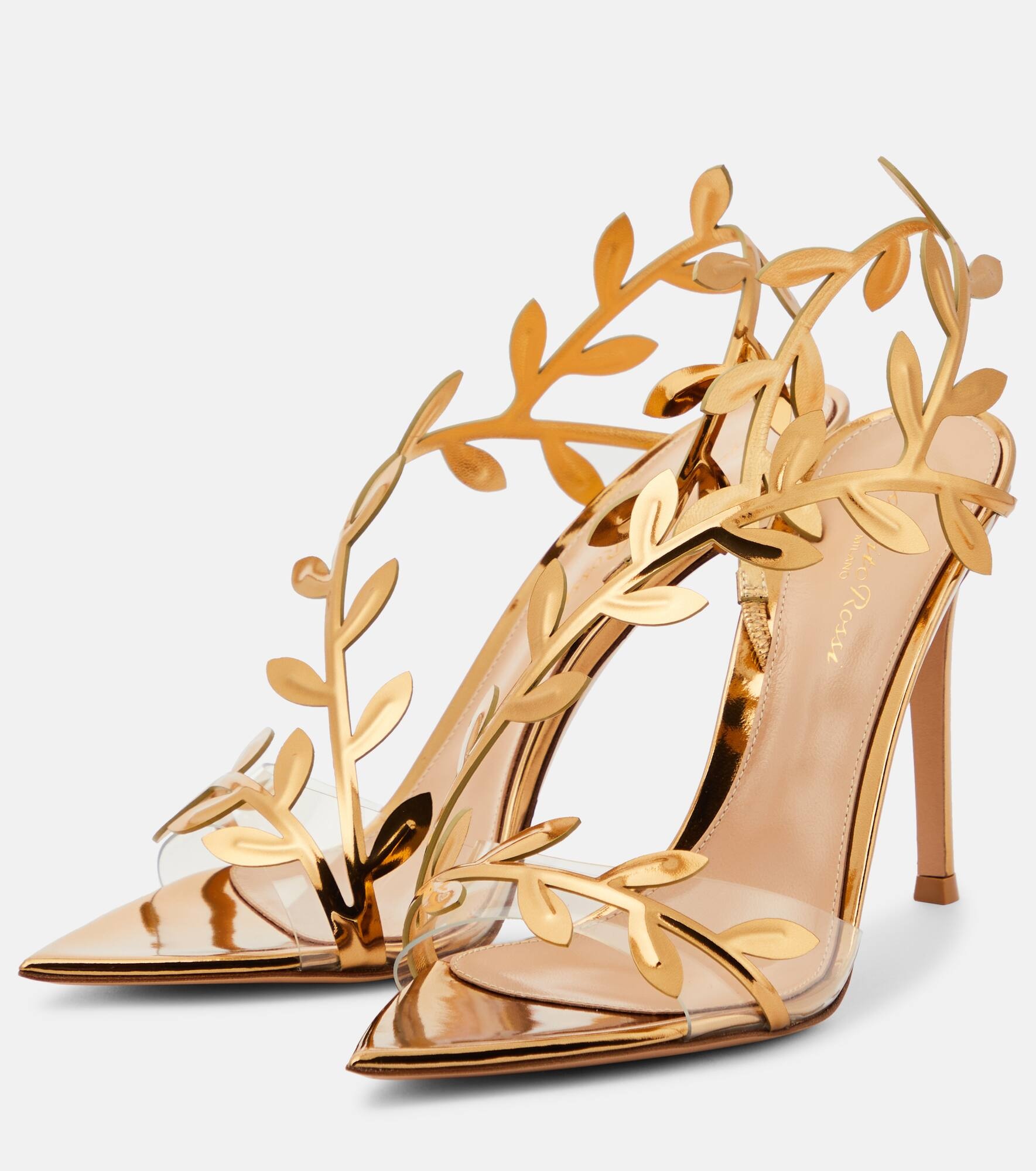 Metallic leather pumps - 5