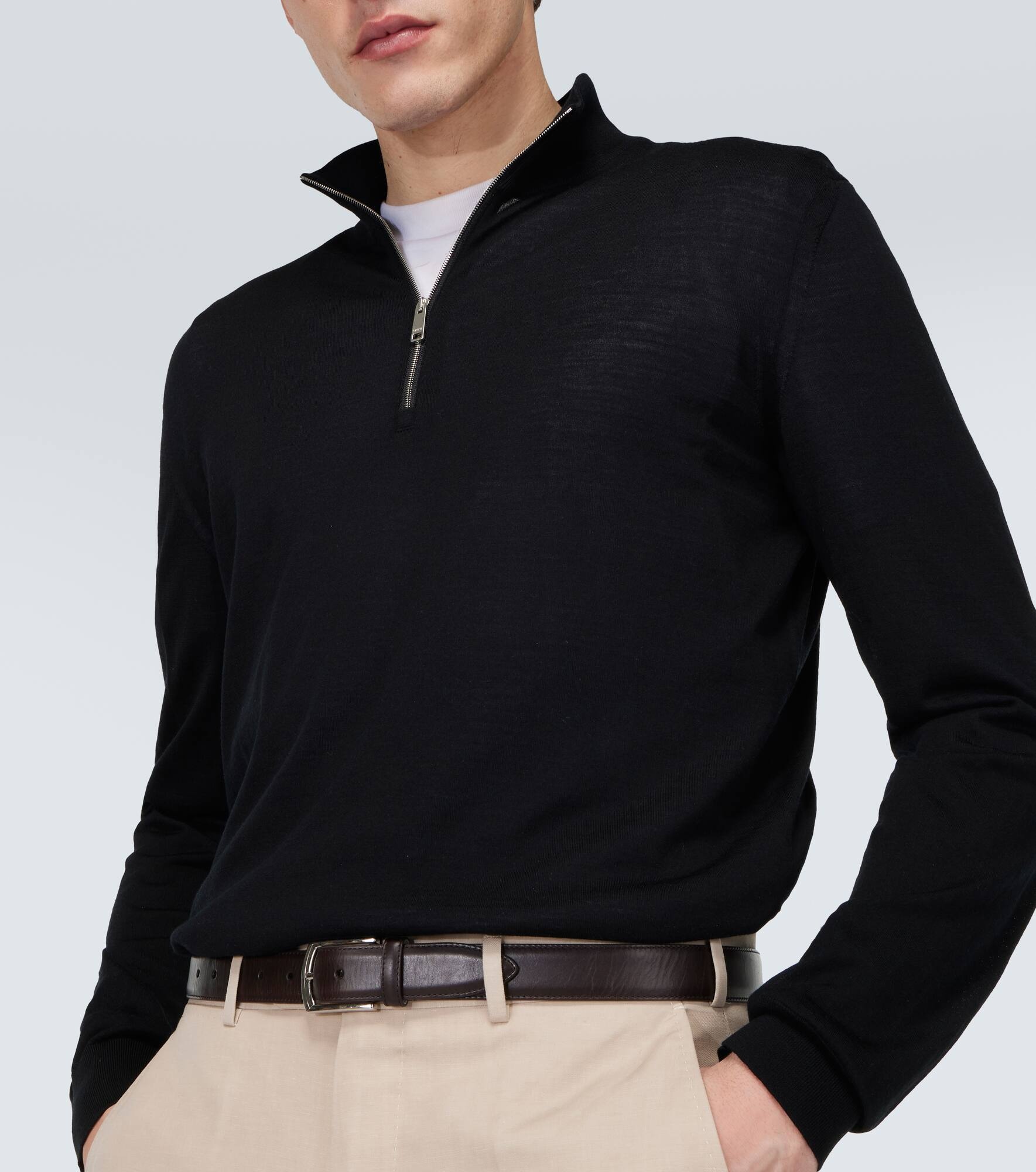 Wool half-zip sweater - 5