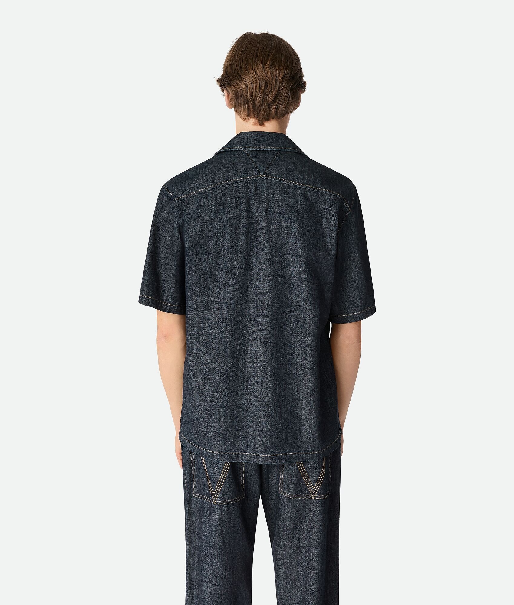Rinsed Indigo Straight Denim Shirt - 3