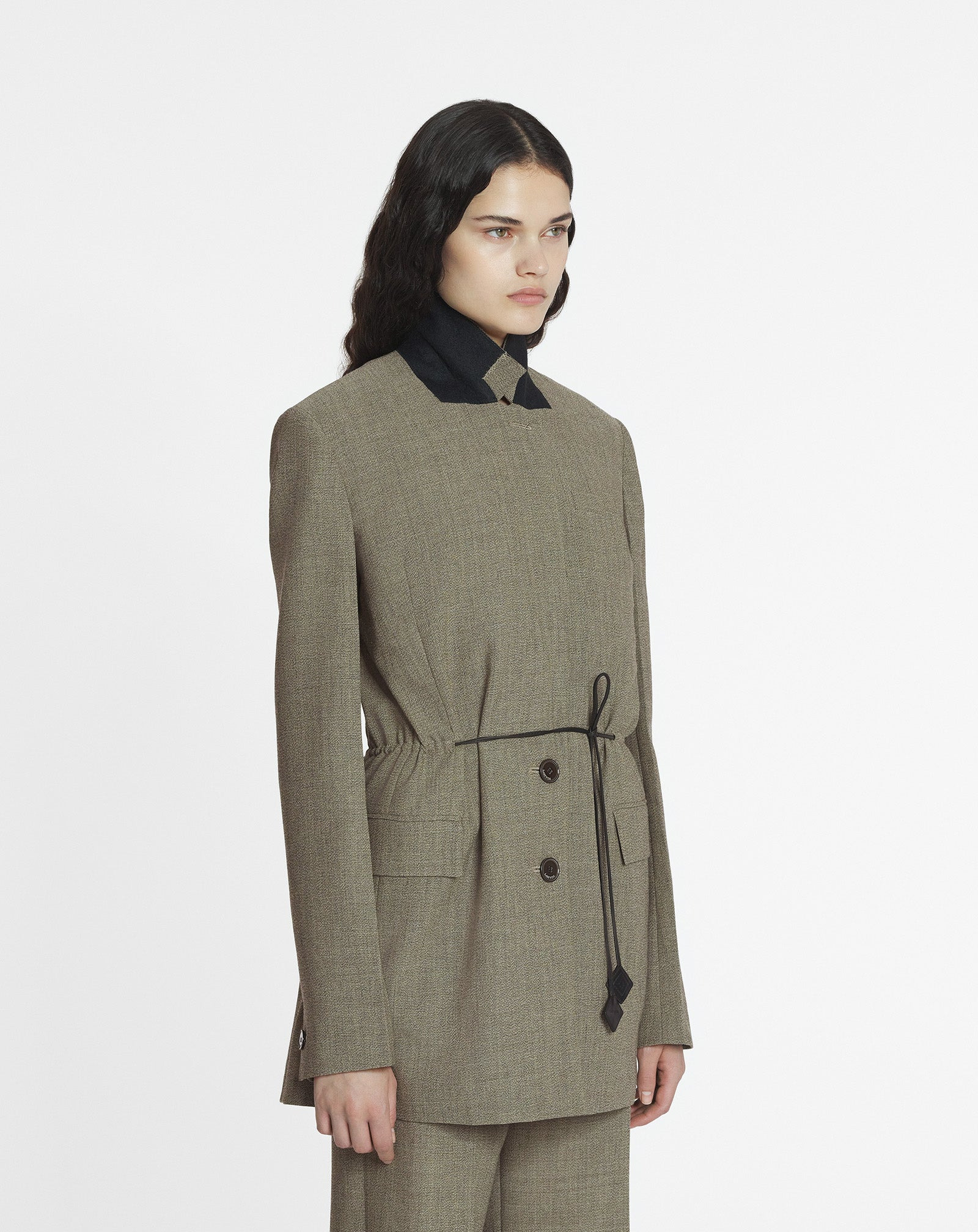 BELTED WOOL JACKET - 3