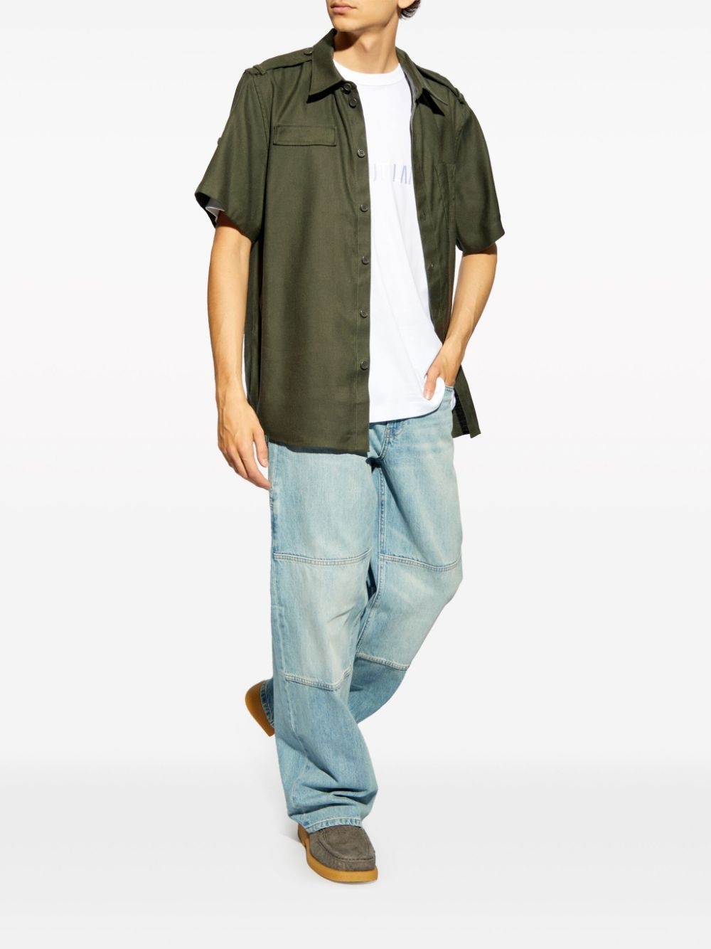 logo-embroidered cotton T-shirt - 2