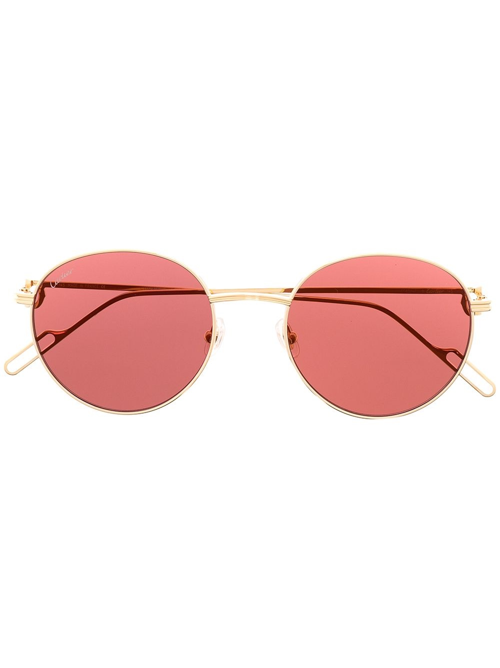 round-frame tinted sunglasses - 1