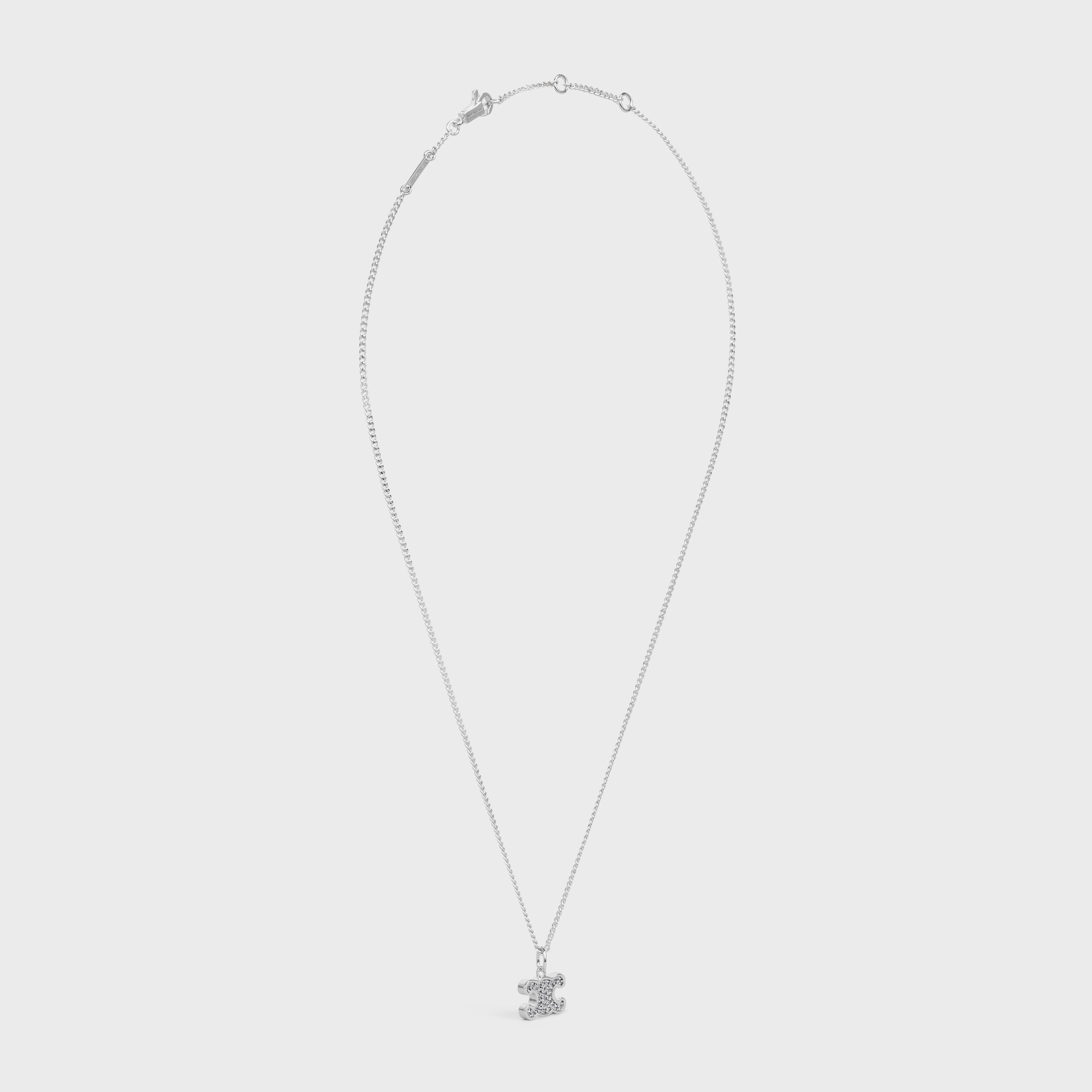 アクセサリー CELINE Triumph Rhinestone gold Necklace Céline Celine Triomphe Rhinestone Necklace Golden Metal ref