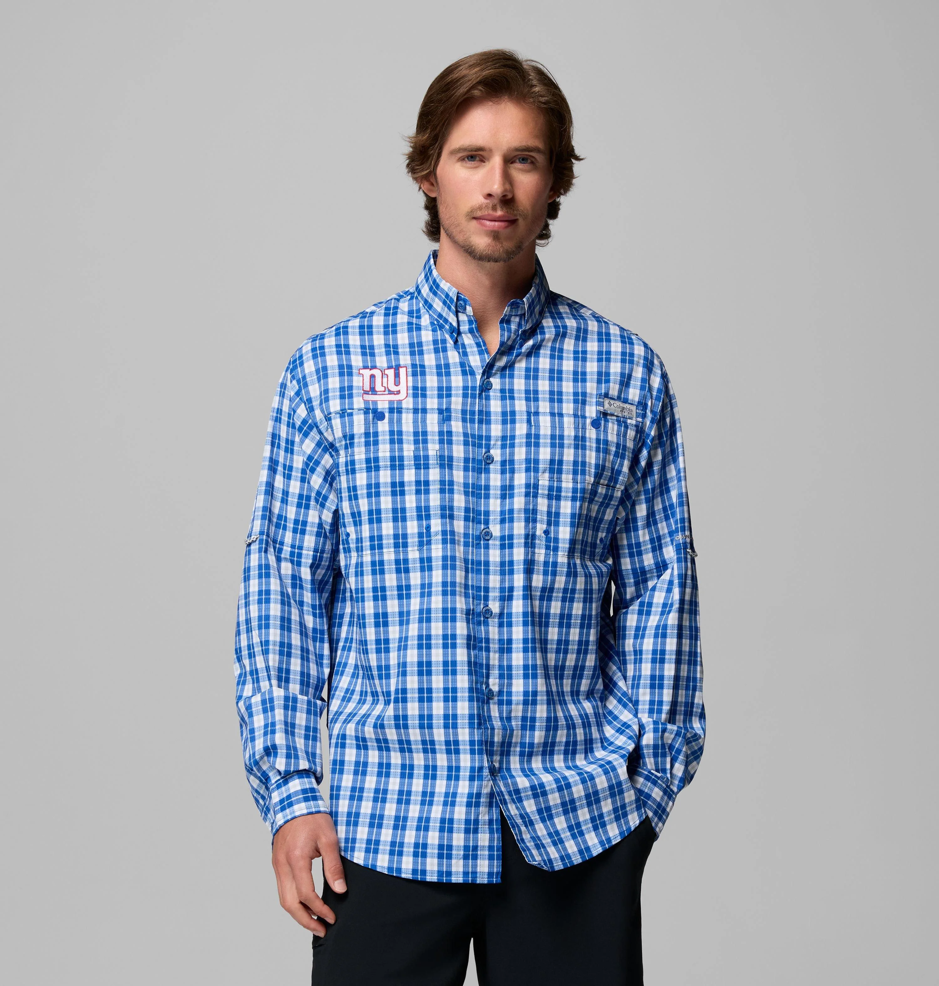Men's PFG Super Tamiami Long Sleeve Shirt - New York Giants - 1