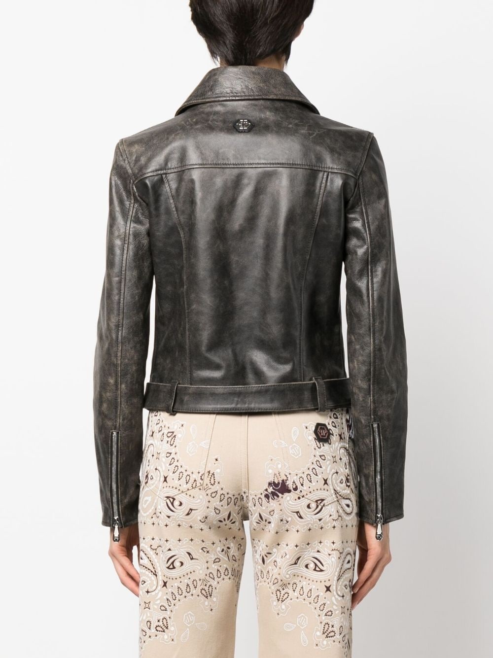 leather biker jacket - 4
