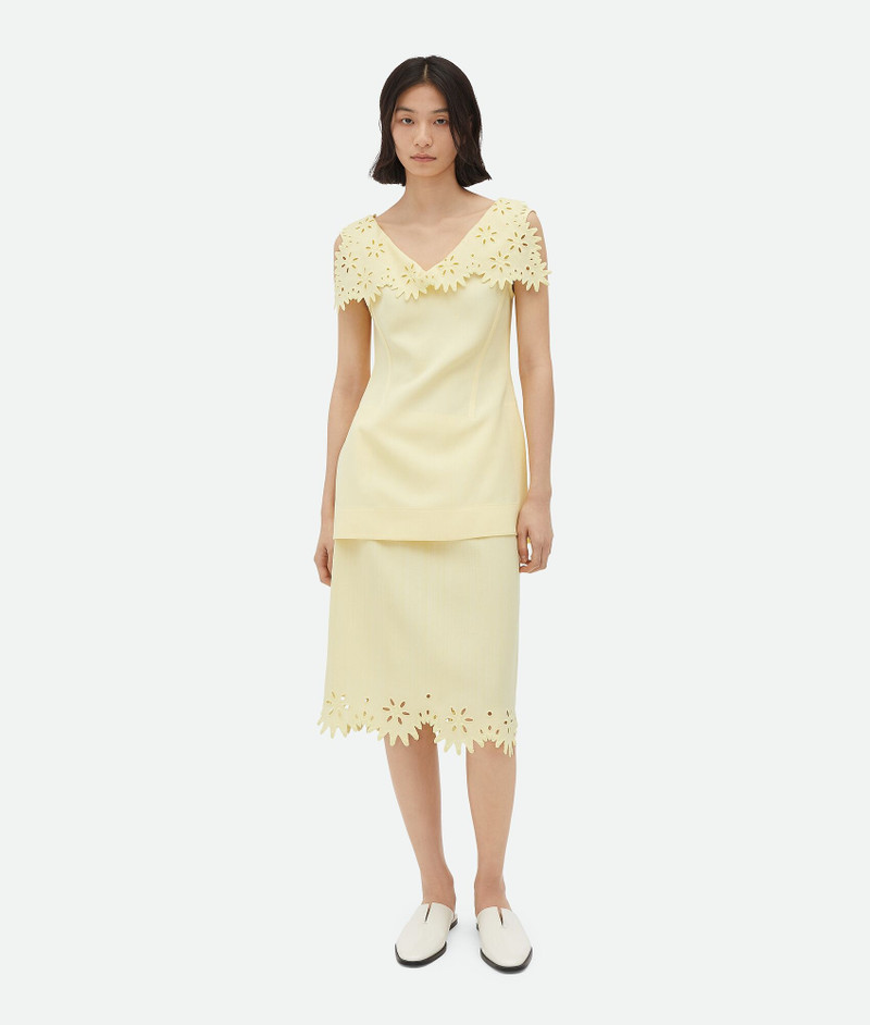 English Embroidery Viscose And Silk Top - 1