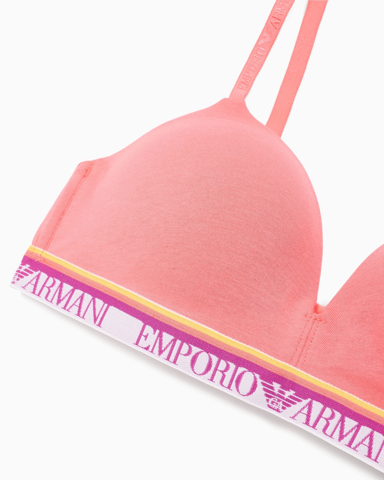 ASV ICONIC ORGANIC-COTTON, PADDED TRIANGLE BRA WITH LOGO UNDERBAND - 4