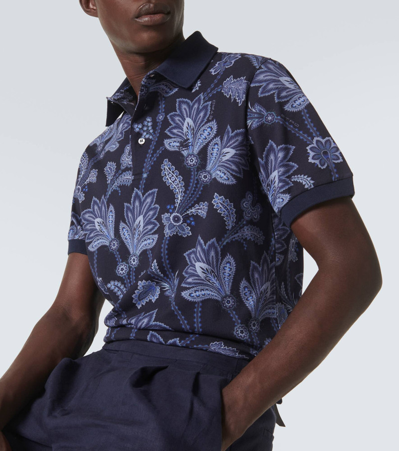 Printed cotton piqué polo shirt 5