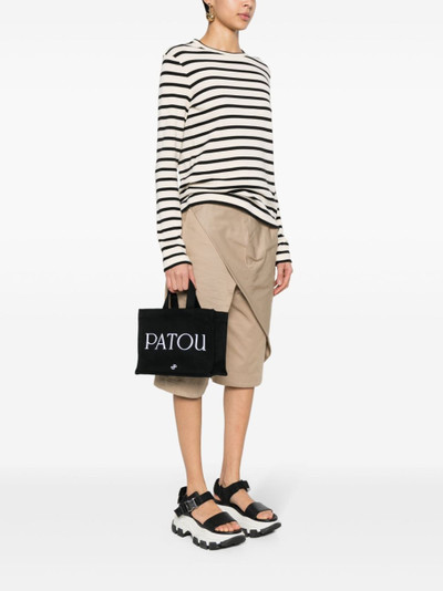 PATOU logo-embroidered canvas tote bag outlook
