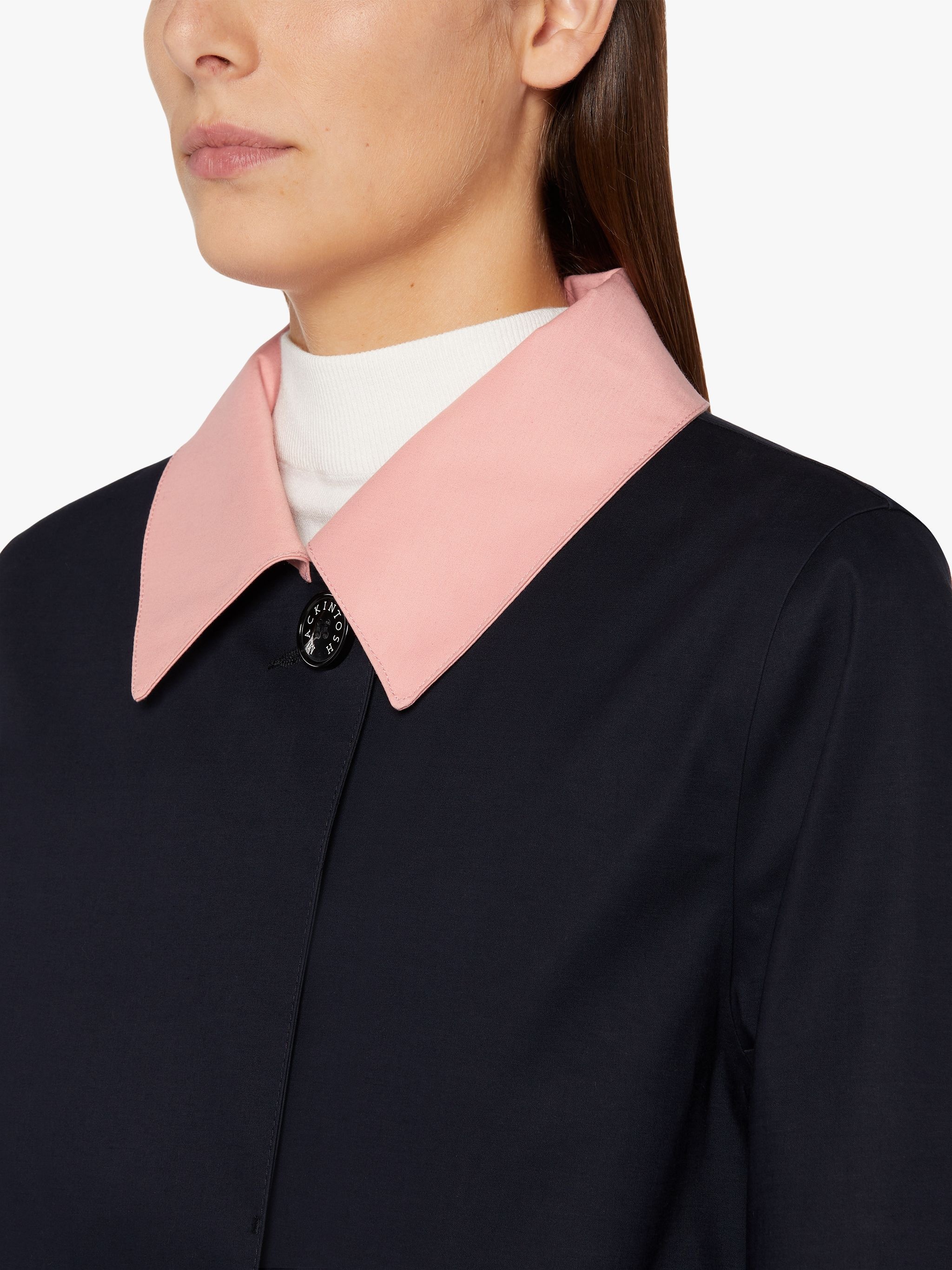 BANTON NAVY X PINK BONDED COTTON COAT | LRC-013 - 5