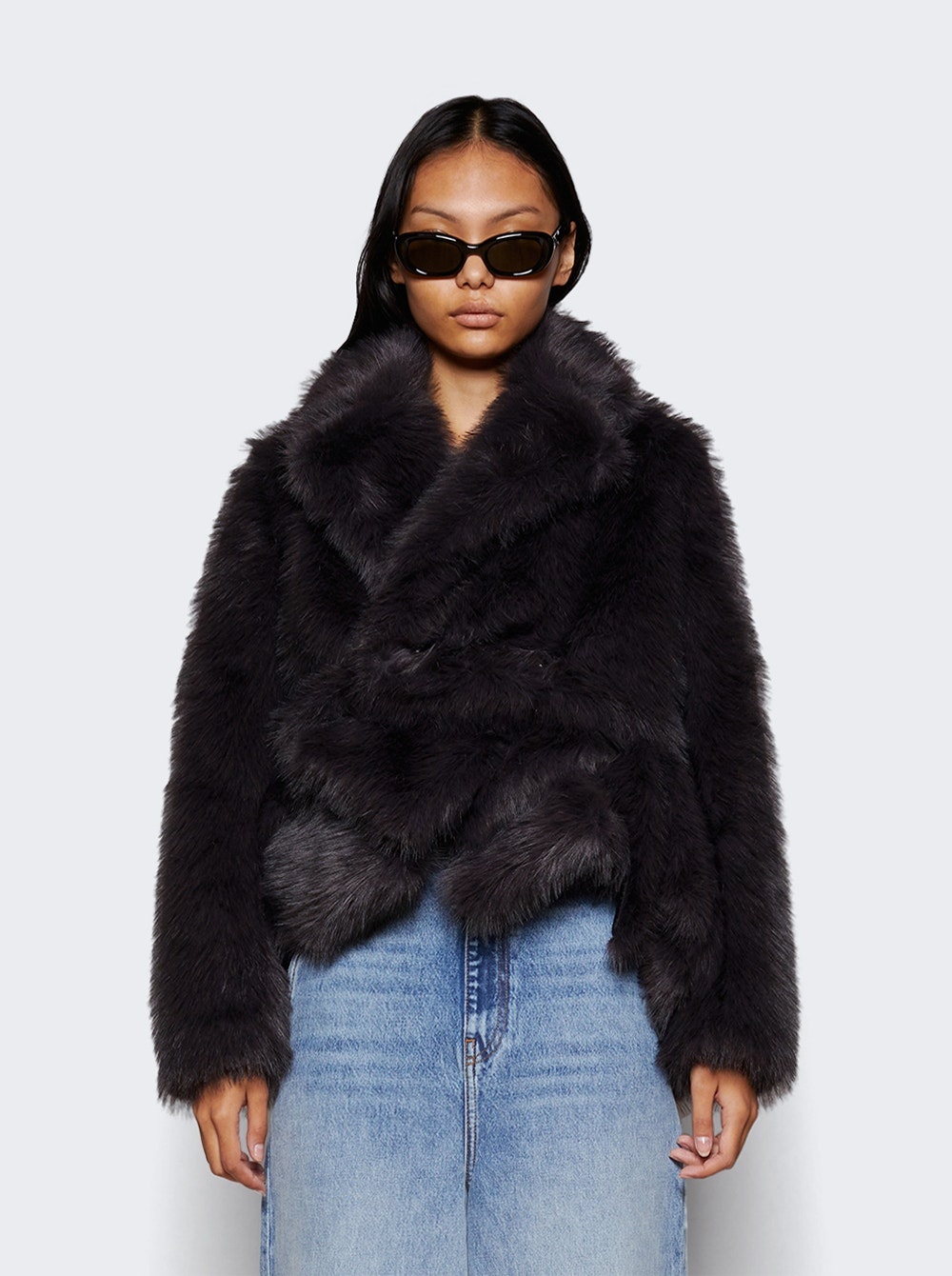 Faux Fur Jacket Grey - 3