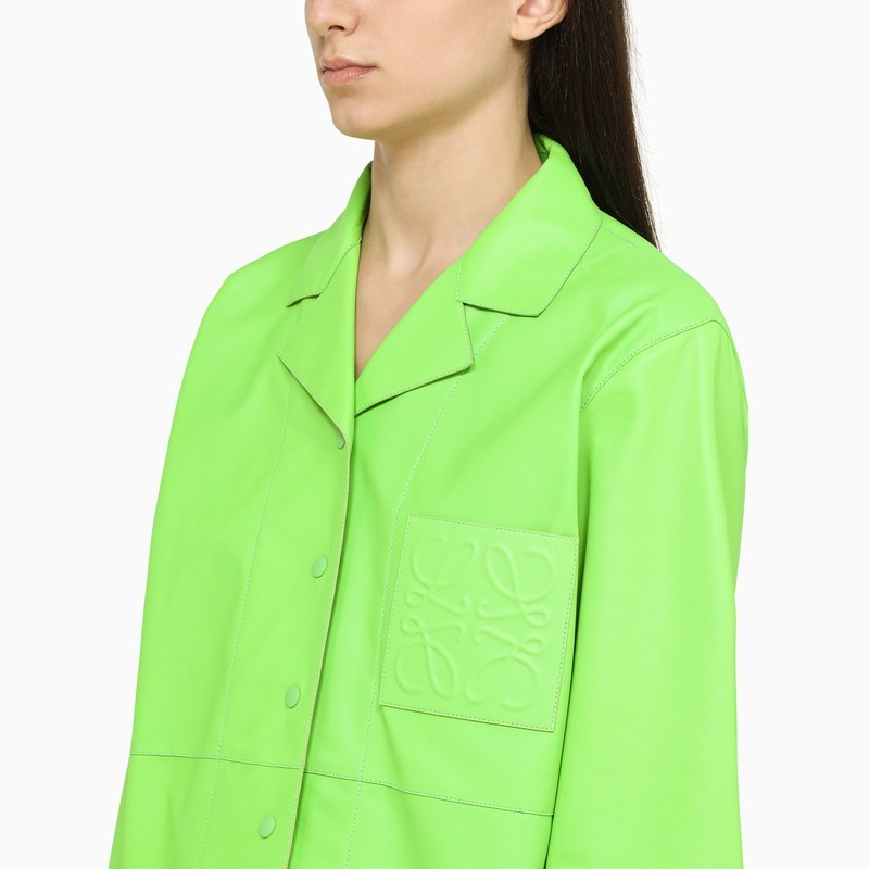 Loewe Green Nappa Bowling Shirt Women - 4