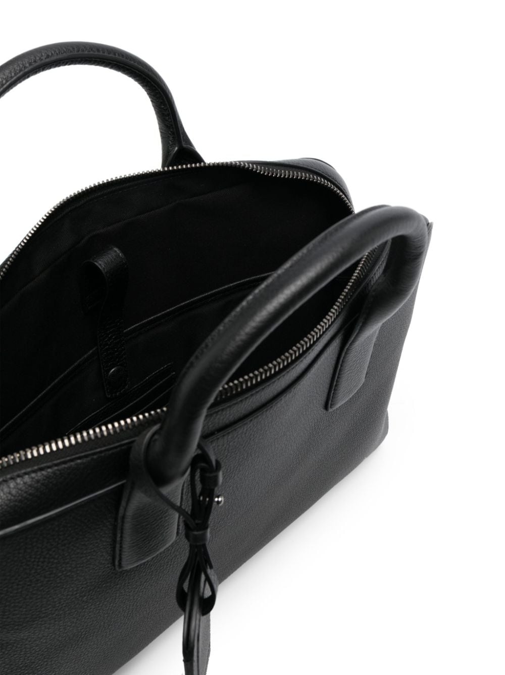 logo-stamp leather laptop bag - 4